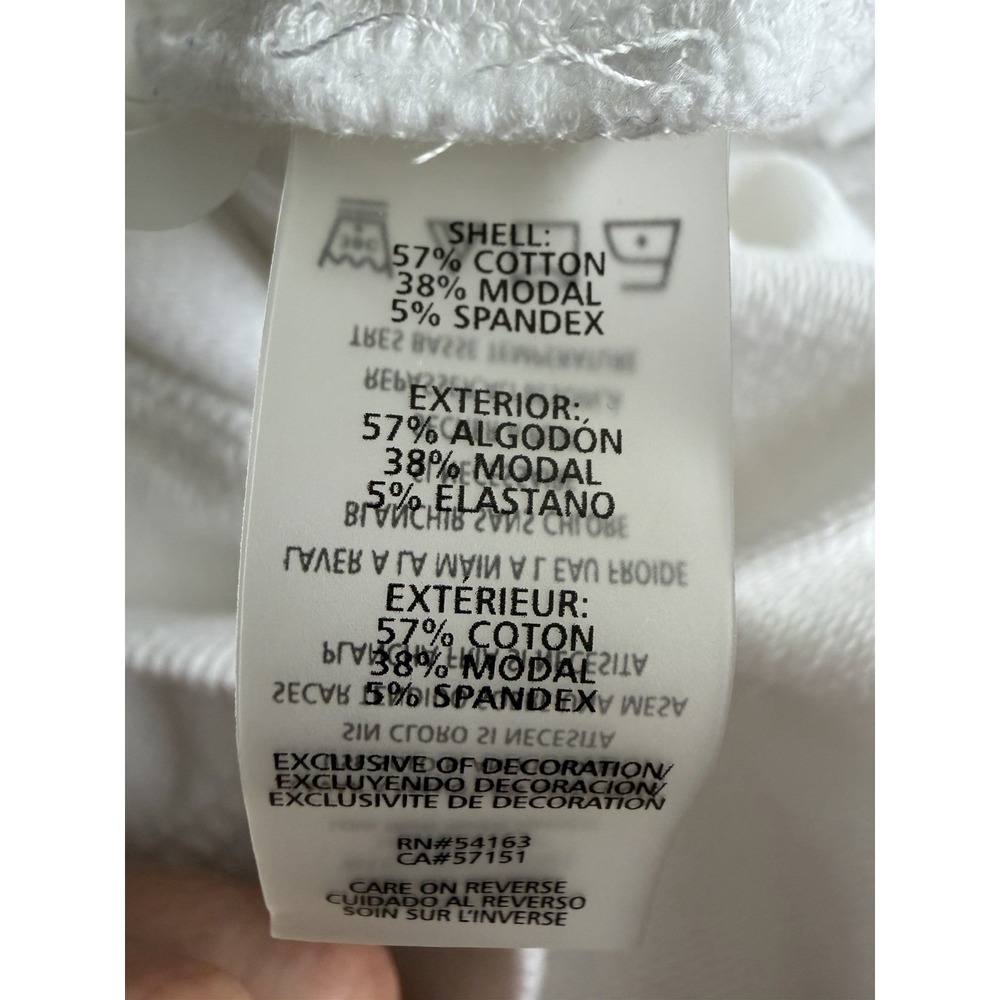 Karl Lagerfeld Paris Sequin Graphic Sweatshirt Women's L White Lounge Athleisure - Picture 5 of 5